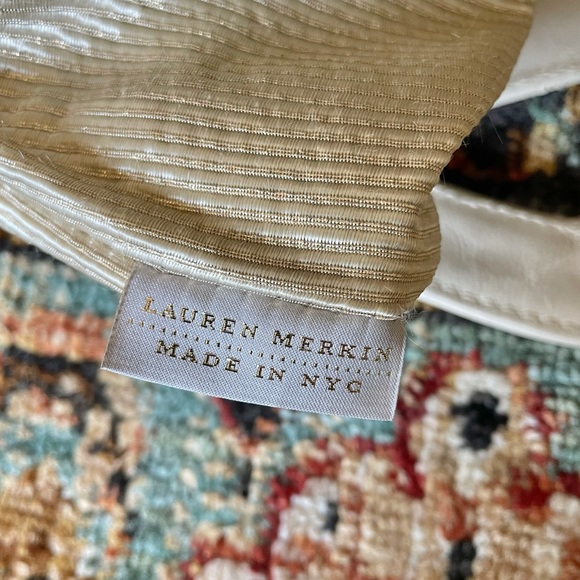 Lauren Merkin Woven& Leather Handbag - Picture 7 of 10